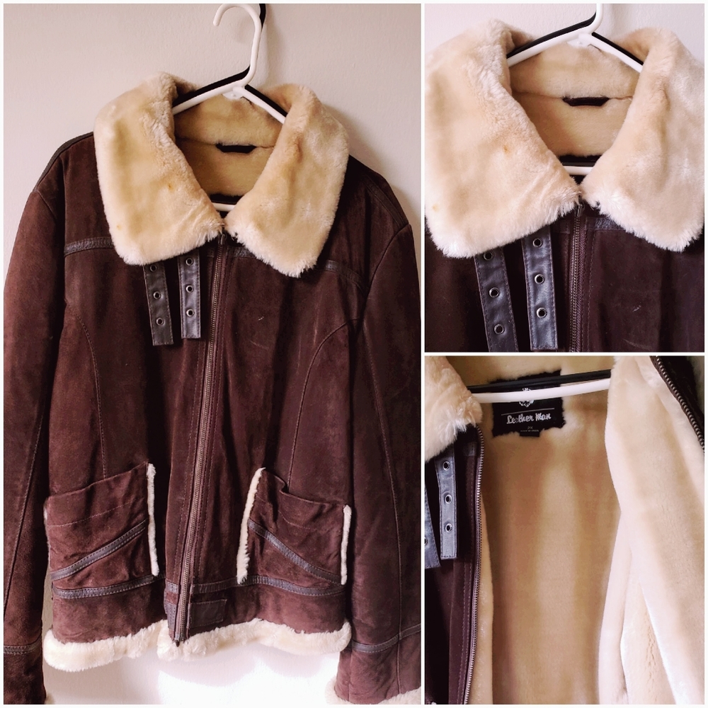 Suede Jacket with fur lining